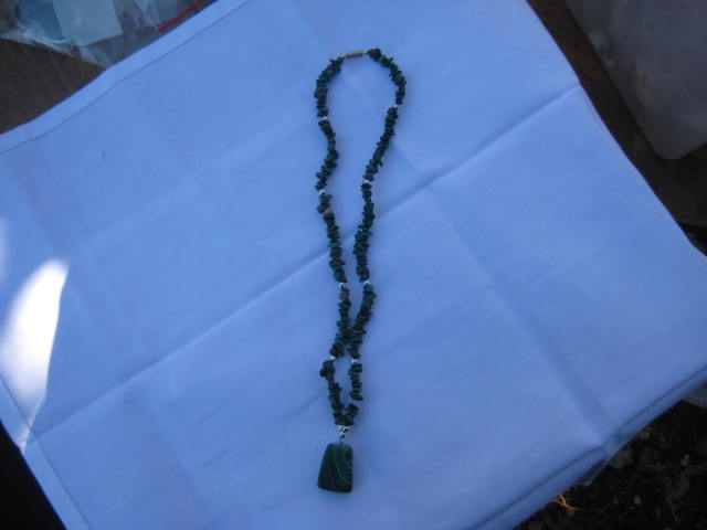 Malachite Necklace Enlighted leadership, creativity, confidence, protection, a healed heart 2129